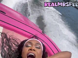 ebony babe dances topless public miami fat ass natural tits pussy slut outdoor florida pretty tattoo black solo