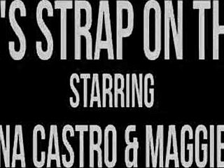 maggie green slurps angelina castro's huge toy before wet milf sex