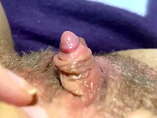 big clit throbs to intense orgasm up close