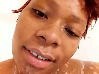 bbw danielle gets soapy and slippery in the shower