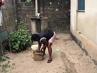 She surrendered to her deepest craving fucking the hoods two massive black cocks relentlessly