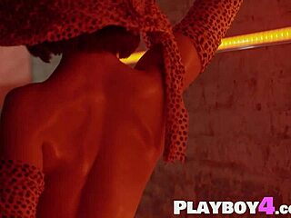 petite ebony precious milan teases lingerie before baring bubble butt