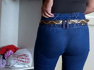 Stepmom lets me jerk off watching her sexy body tease