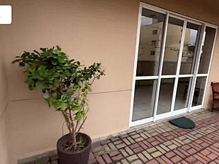 brazilian babe amberzinha shows new apartment then takes rough interracial pussy pounding