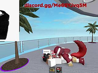 Furry Christmas bunny girl with big ass gets fucked hard after blowjob.