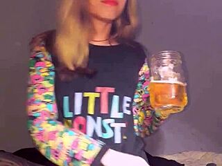 Bonneyuwu Cute Latina Teen Masturbates With Dildo In Pajamas