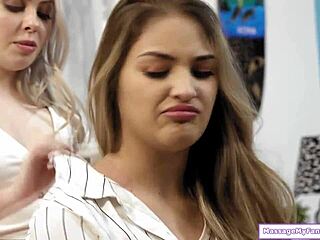 Petite Blonde 18+ Delivers Pierced Nipple Oral Massage To Neighbor