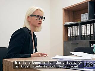 loan4k. slutty cheater babe glasses natural tits all holes office sex casting interview