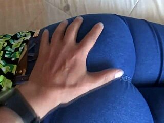 Stepmom lets me jerk off watching her sexy body tease