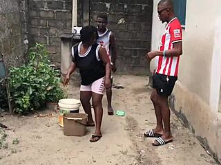 She surrendered to her deepest craving fucking the hoods two massive black cocks relentlessly