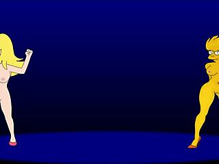 lisa simpson tina belcher amy wong shake it in rule 34 dance party