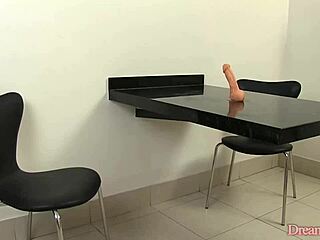 Blonde Tranny Barbara Perez Dildos Her Ass