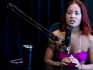 Naughty redhead Bruna Ferrari shows off her ass after hubby suggests swinging with big thick cocks on sheer red