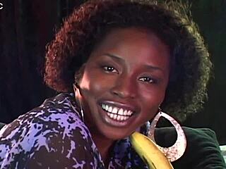 Amateur big natural tits babe eats banana with dirty talk in pov casting interview