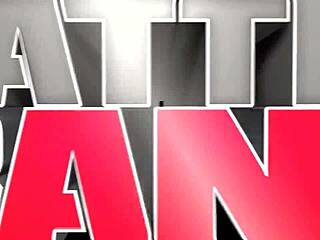 Flexible blonde Ally Kay legs wide for deepthroat doggy cum facial