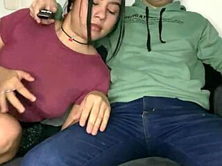 Girlfriend Swallows Cumshot Then Takes Creampie In Pussy From Roommate's Huge Cock