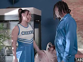 Black Manager Makes Korean Cheerleader Squirt on Monster Cock