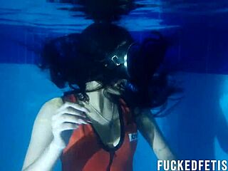 Helen Star teases in sexy swimwear at night pool