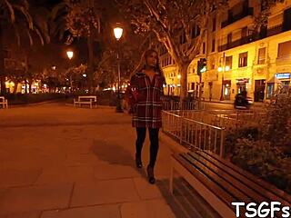 hot ladyboy rides thick dick hard then explodes cum