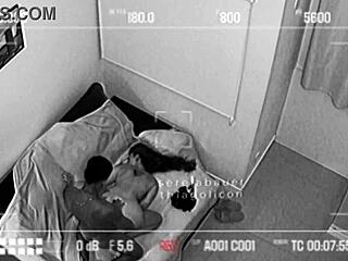 security cam catches lover fucking wife hard while hubby works