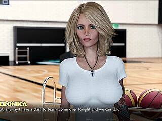 Slutty Art Teacher Recognizes Huge White Cock