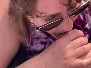 i suck his throbbing dick outdoors until hot cumshot sprays everywhere