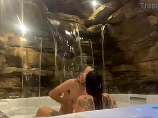 Wifey Rides Hubby’s Cock Wild During Honeymoon Pool Fuck At Motel!