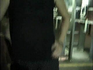 step grandma whore takes group cum on tits in threesome