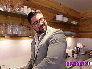 Banging petite stepsisters with natural tits by stepdad in rough family threesome