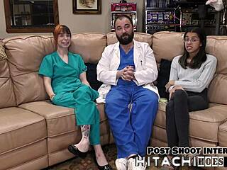 ditria rose as freshman gets hitachi vibrator forced on her backstage until massive orgasm pov