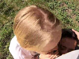 smoking sluts deepthroat cocks swallow loads in forest