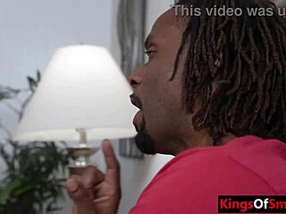 Black guy rams monster cock deep in friend's stepgranny ass!