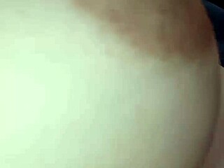 Close-up nipple focus as brunette plays piano in sensual solo scene