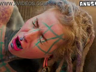 Dreadlocked Punk Heels Gape on Rough BWC Anal Facial