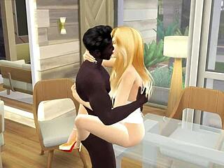 wanna watch your blonde wife cheat with monster black cock in sims anniversary creampie cuckold game?