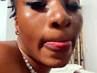 Naija Babe Candy Sucks Monster Black Cock