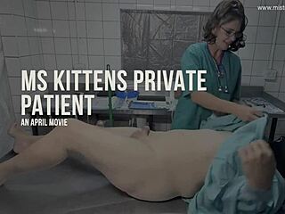 DOMINATRIX MISTRESS APRIL tortures ms kittens cock in clinic!