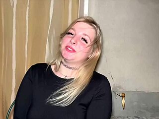 real french blonde's first amateur threesome with deepthroat and licks