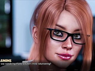 Slutty Art Teacher Recognizes Huge White Cock