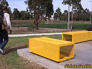 my aussie gf sucks cock deep then gets creampied hard