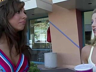 two lesbian babes kiss lick cunts then dildo fuck to wild orgasms