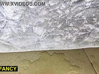 black ebony girlfriend fucks dorm roommate hard with huge natural tits bouncing