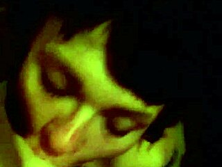 HORNY SLUT SUCKS COCK deep and spits before SQUIRTING