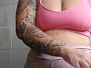 Tight Shorts Split Swollen Young Pussy in Kitchen