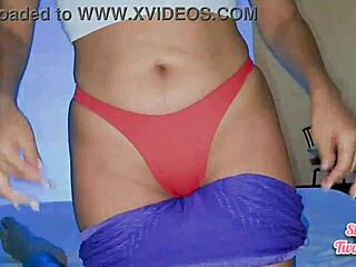 Step cousin bends over panties down for hot doggystyle sex closeup