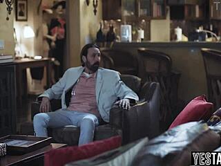 Petite latina stepdaughter seduces and rides her mature stepdad's monster cock doggystyle