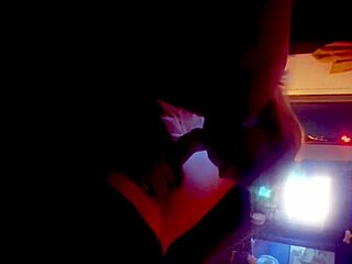 hotwife grabs her bull's monster cock feet in heels then sucks it real good