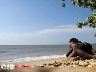damn that outdoor public ebony assfucking on the beach street cummin hard