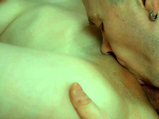 A prurient man dives into pussy licking his wench until she explodes in real orgasm.