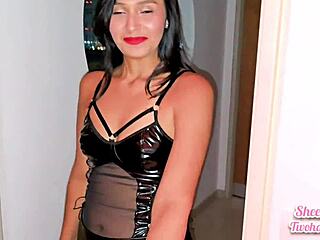 Rosibel's tight pussy rides me cowgirl in hotel after Tinder date